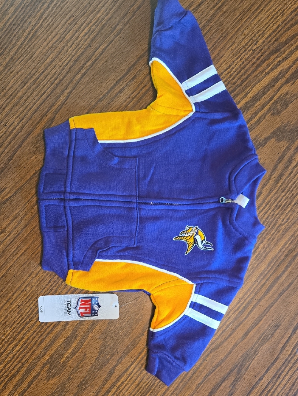 NFL Purple and Gold Infant Zip Front Hoodie